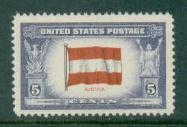 919 5c Flag of Austria Fine MNH