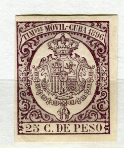 SPANISH COLONIES CARRIBEAN; 1894 early classic Imperf Revenue Movil issue Mint