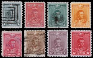 Bolivia Scott 62-68, 69 (1899, 1901 ) Mint/Used H F-VF Complete Set, CV $31.00