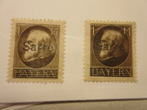 SAAR Scott, 35, 35a, MINT HINGED, Lot20, Cat $40