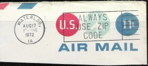 US Embossed envelope corner. used. Post Mark. Nice.