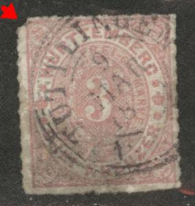 Germany State Wurttemberg Scott 49 Used 1869