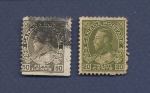 CANADA - Scott 119 & 120  - used - -