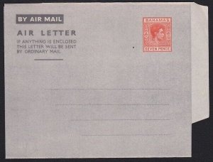 BAHAMAS GVI 7d air letter unused...........................................A6625