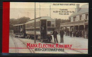 Isle of Man 1993 Electric Railway stamp booklet mint NH 557a x 4