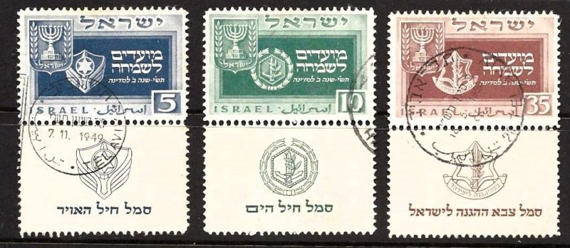 Israel 28 thru 30 with tabs Used CV $200
