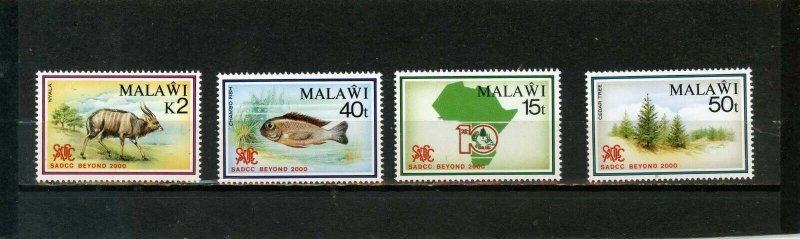 MALAWI 1990 WILDLIFE SET OF 4 STAMPS MNH