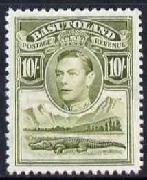 Basutoland 1938 KG6 10s olive-green very lightly mounted ...