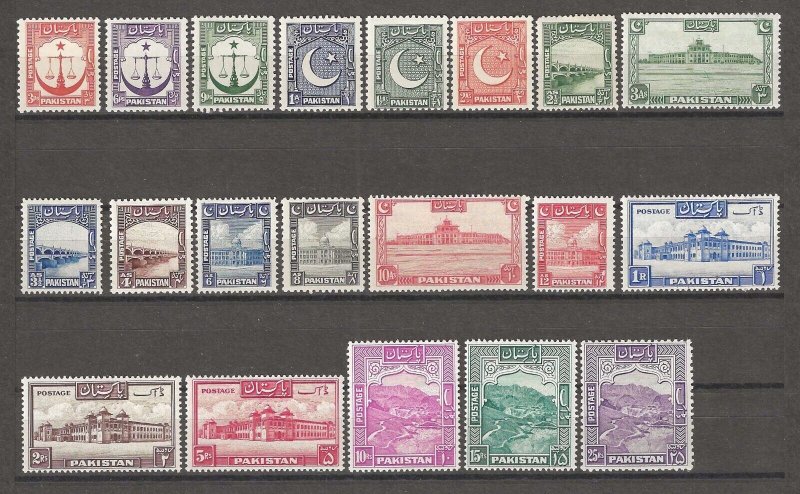 PAKISTAN 1948 SG 24/43a MINT £180