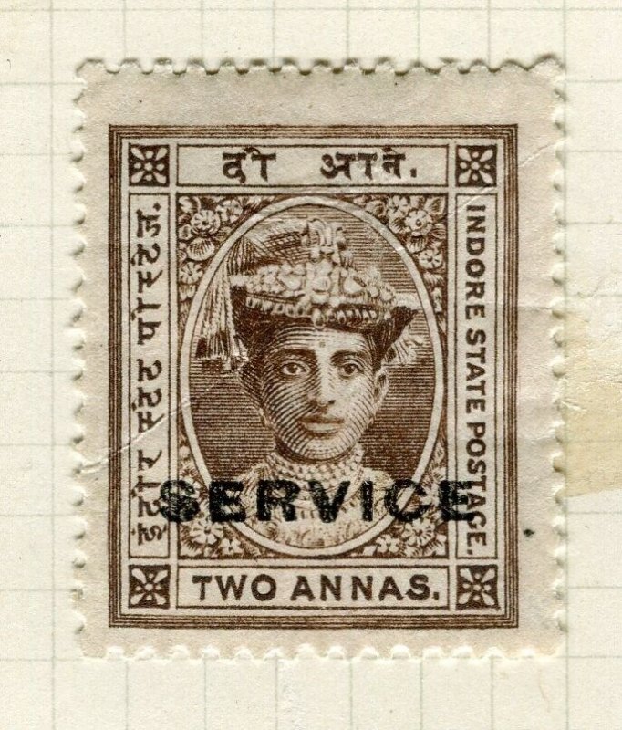 INDIA INDORE; 1904 Holkar SERVICE Optd. local issue Mint hinged 2a. value