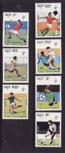 Cambodia-Sc#1011-17-unused NH set-Sports-Soccer-Italy-1990-