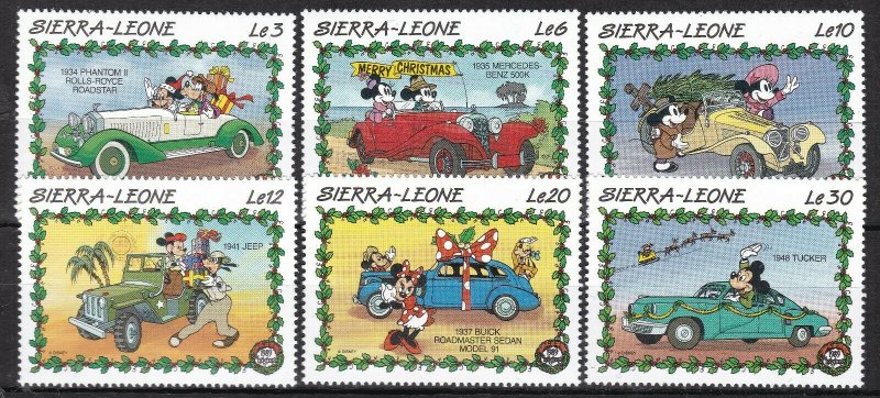 SIERRA LEONE ^^^^sc# 1147-1152   MNH set ( MICKEYS MOUSE)  $$  @ lar 1537sier