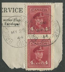 CANADIAN MILITARY POST OFFICE CANCEL BROCKVILLE ONT. - M.P.O. 315