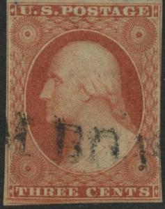 #10 3c 1851 F-VF USED CV$200 BL2648