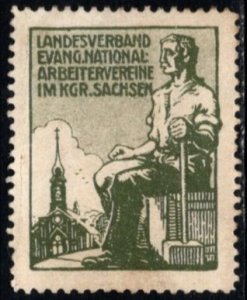 Vintage Germany Poster Stamp State Association Of National Workers Associations