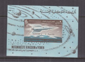 YEMEN, 1965 Mariner 4 Souvenir Sheet, 6b., mnh. 