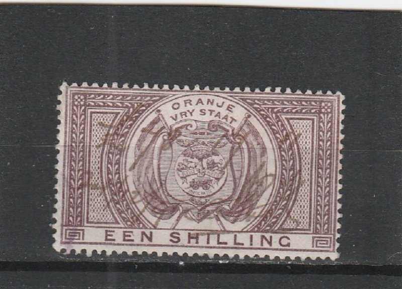 Orange Free State Fiscal  SG F3, 1882 1 Schilling, Manuscript Cancel