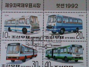 ​KOREA-1992 SC# 3072a   9TH INTEL. STAMP SHOW-CITY TRANSPORT-BUSES S/S-VF