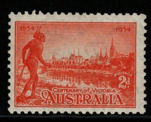 AUSTRALIA SG147 1934 2d ORANGE-VERMILION p10½ MNH