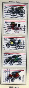 SC# 3019-23- (32c) - Antique Automobiles set of 5 - USED