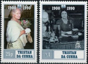 Tristan da Cunha #480-481 Queen Mother 90th Birthday MNH 