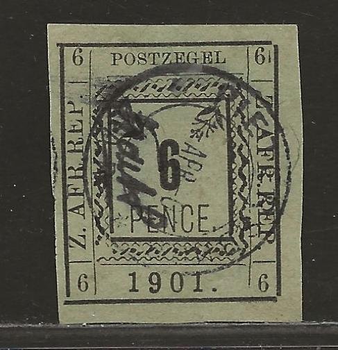 TRANSVAAL SC# 189(SG#15f)   LEFT SPRAY INVERTED   VF/CTO