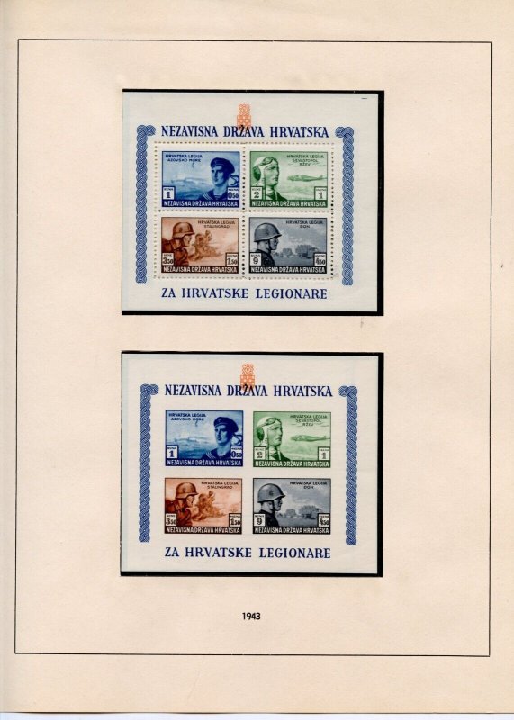 CROATIA 1941/45 HIGHLY COMPLETE W/BACK OF THE BOOK MINT NH  ON LINDNER PAGES