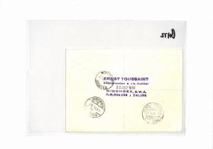 BH72 1932 SOUTH WEST AFRICA Windhoek Registered Airmail Cover GERMANY 