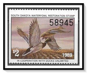 State South Dakota #9 Duck Hunting Permit Unsigned NG