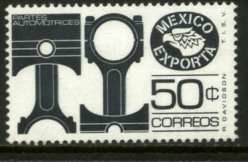 MEXICO Exporta 1167a, 50¢ PISTONS, BLUISH BLK Wmkd Fosfo Paper 2 MINT NH. F-VF.