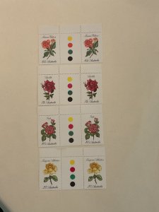 Australia Roses, Gutter Pairs Set of 4, 1982, #826-829, MNH