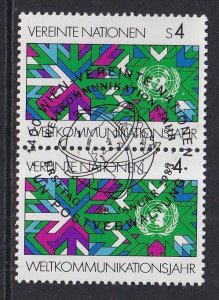 United Nations  Vienna  #30 cancelled 1983 world communication year  pair