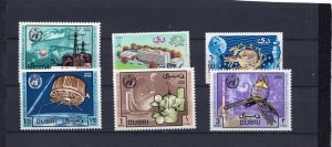 DUBAI 1970 SPACE/SATELLITES SET OF 6 STAMPS MNH