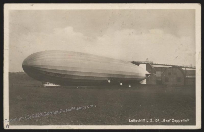 Germany 1929 Graf Zeppelin RPPC Austria Vienna  Mi21 Error Bordpost Cover 111990