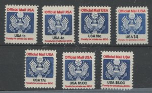 United States #O127-O133 Mint (NH) Single (Complete Set)