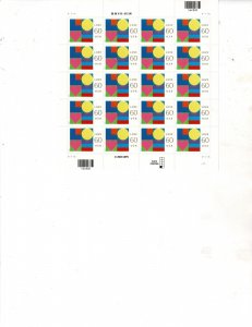 Love 60c US Postage Sheet #3658 MNH