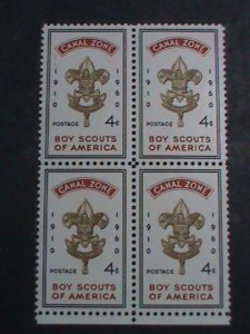 CANAL ZONE STAMP-1960 SC#151 50TH ANNIVERSARY OF AMERICAN BOY SCOUTS MNH BLOCK