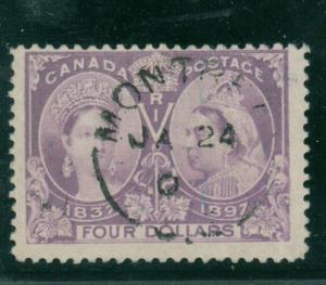 Canada #64 Used Fine With Ideal Montreal CDS Cancel In Black *With Certificate*