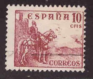 SPAIN Scott 665 Used dark carmine