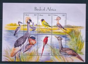 [38665] Liberia 2001 Birds Vögel Oiseaux Ucelli   MNH Sheet