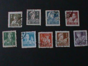 ​CHINA-1956-SC#273-81  VARIOUS PROFESSION-COMPLETE USED SET-VF FANCY CANCEL