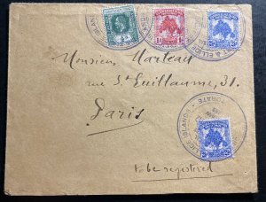1912 Tarawa Island Gilbert & Ellice Cover To Paris France Via Sydney