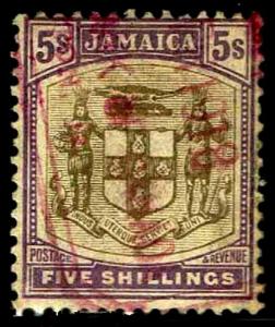 1905-11 Jamaica #45 Arms of Jamaica Wmk 3 - Used - VF - CV$57.50 (ESP#3507)