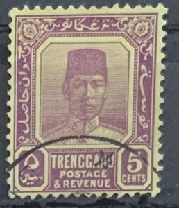 TRENGGANU 1926 5 CENTS SG32 USED