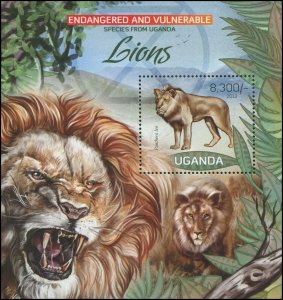 Uganda 2012 Sc 2015 Endangered Lion CV $6