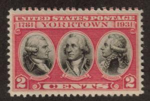 US #703 SUPERB mint never hinged, large even margins, wonderful stamp, a very...