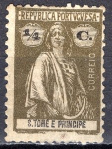 St Thomas & Prince; 1922: Sc. # 214: MHH Single Stamp