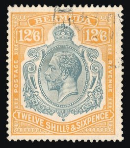 Bermuda 1932 KGV 12s6d grey & orange (CH) very fine used. SG 93. Sc 97.