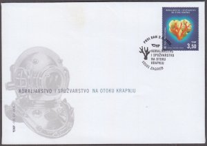 CROATIA Sc # 588 FDC - KRAPANJ ISLAND SPONG and CORAL DIVING