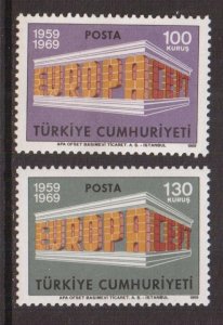 Turkey   #1799-1800   MNH  1969  Europa